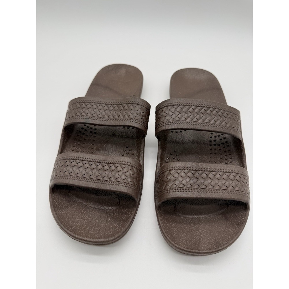 Men's Brown Surfware Hawaiian Classic Two Strap Beach/Pool Sandals Size 12